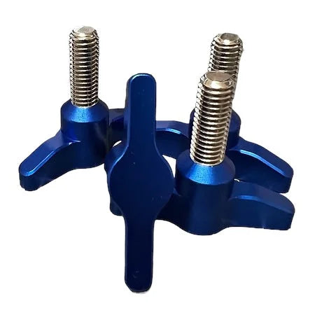Hydrofoil Wingscrews satin blue M8 25mm stainless wingscrew set