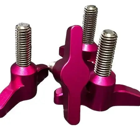Hydrofoil Wingscrews M8 25mm satin pink stainless steel wingscrews set of 4 by Custom Wing Screws for foilboards