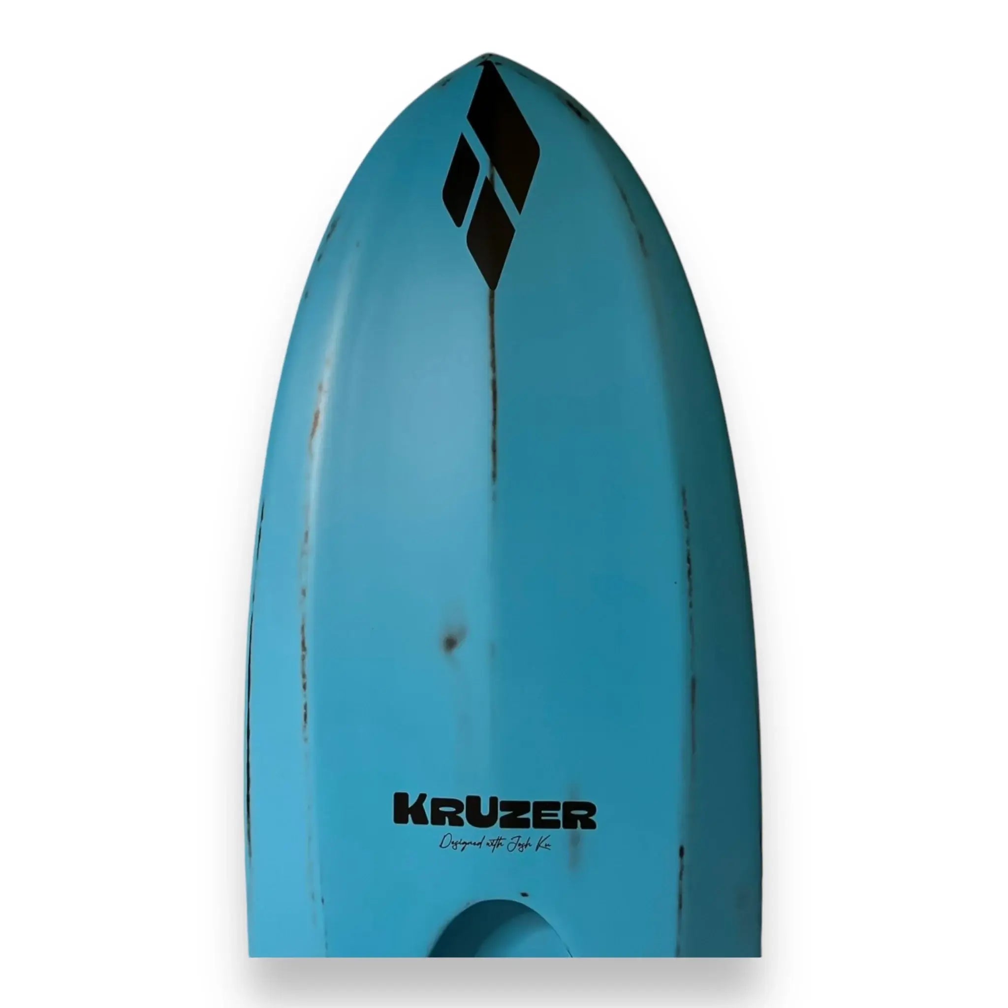 KrUzer RTS 4'8" Foil Drive foilboard in blue, showcasing its sleek design and performance features.
