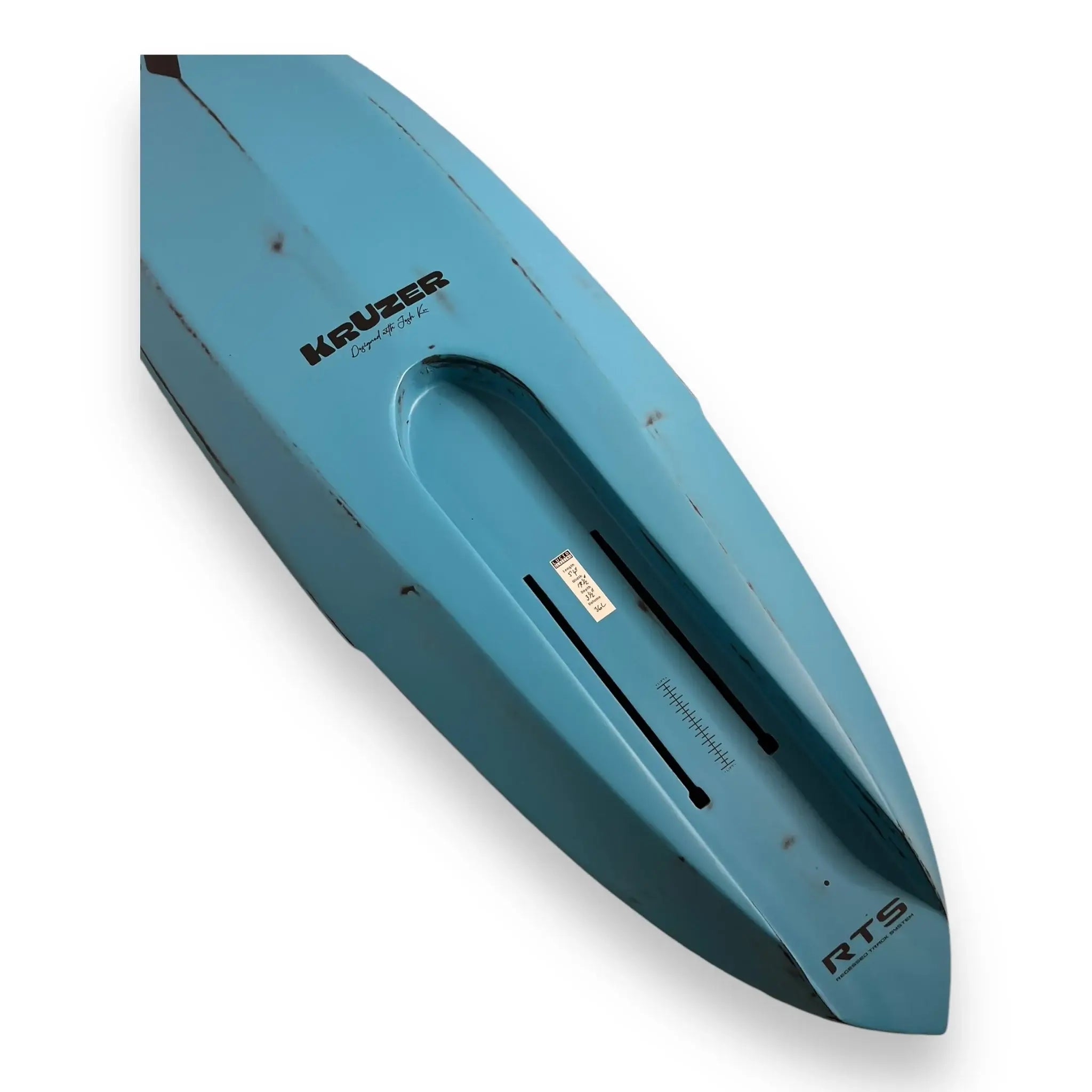 KrUzer RTS 4'8" foilboard in blue color, designed for Foil Drive performance enhancements.