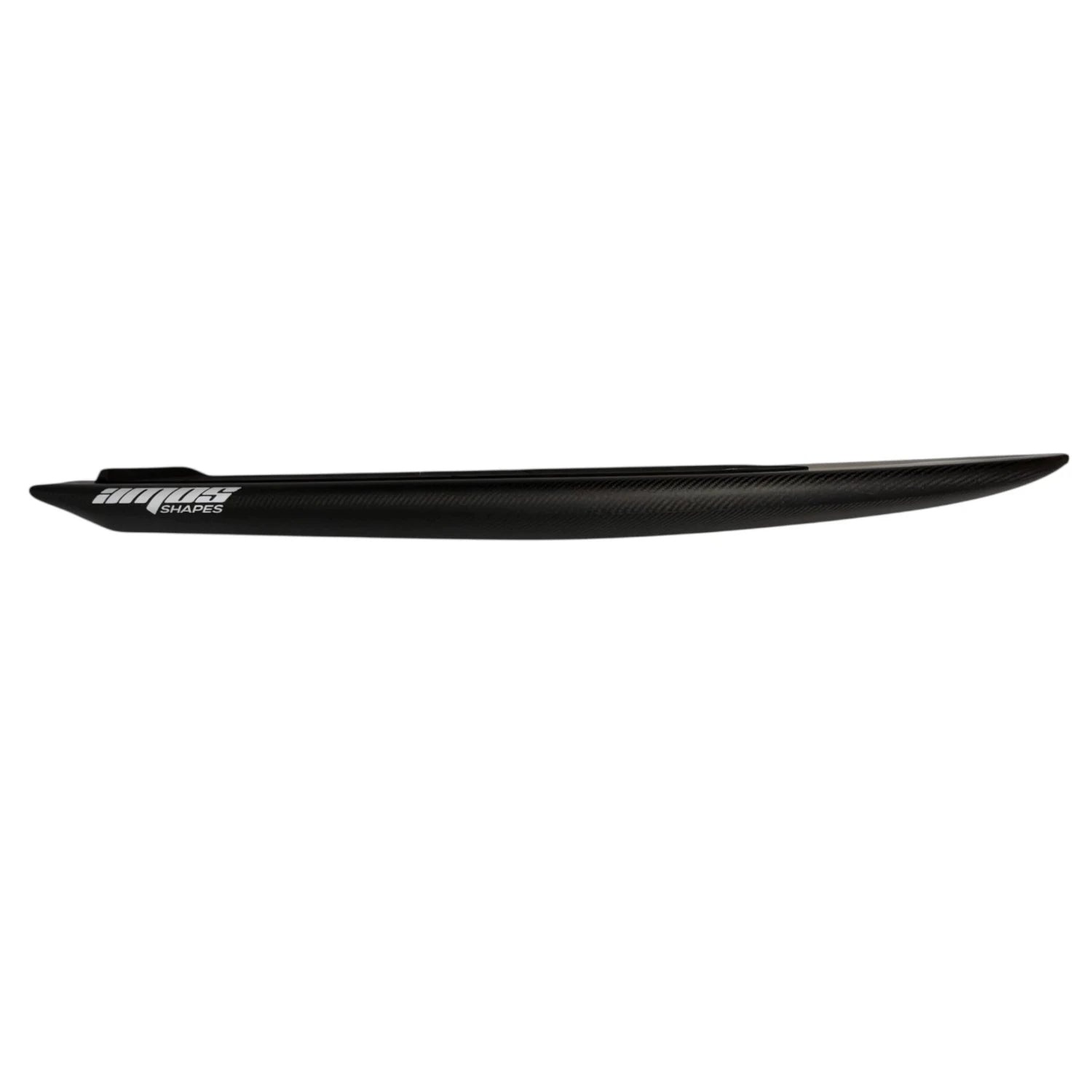 Side profile and rocker on the Spitfire V2 carbon surf foilboard by Amos Shapes