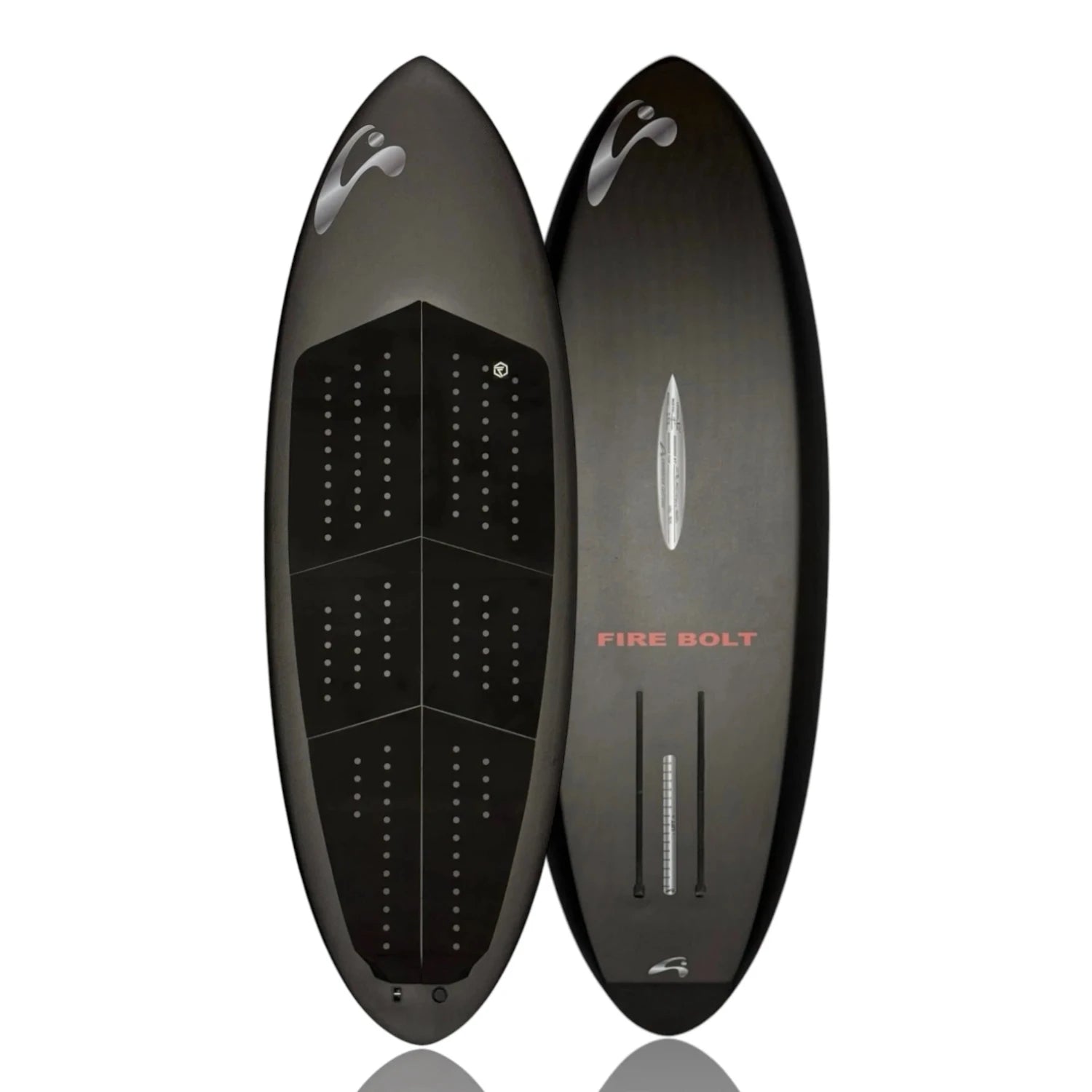 Fire Bolt 4’10 deck and bottom view – Amundson Customs foilboard