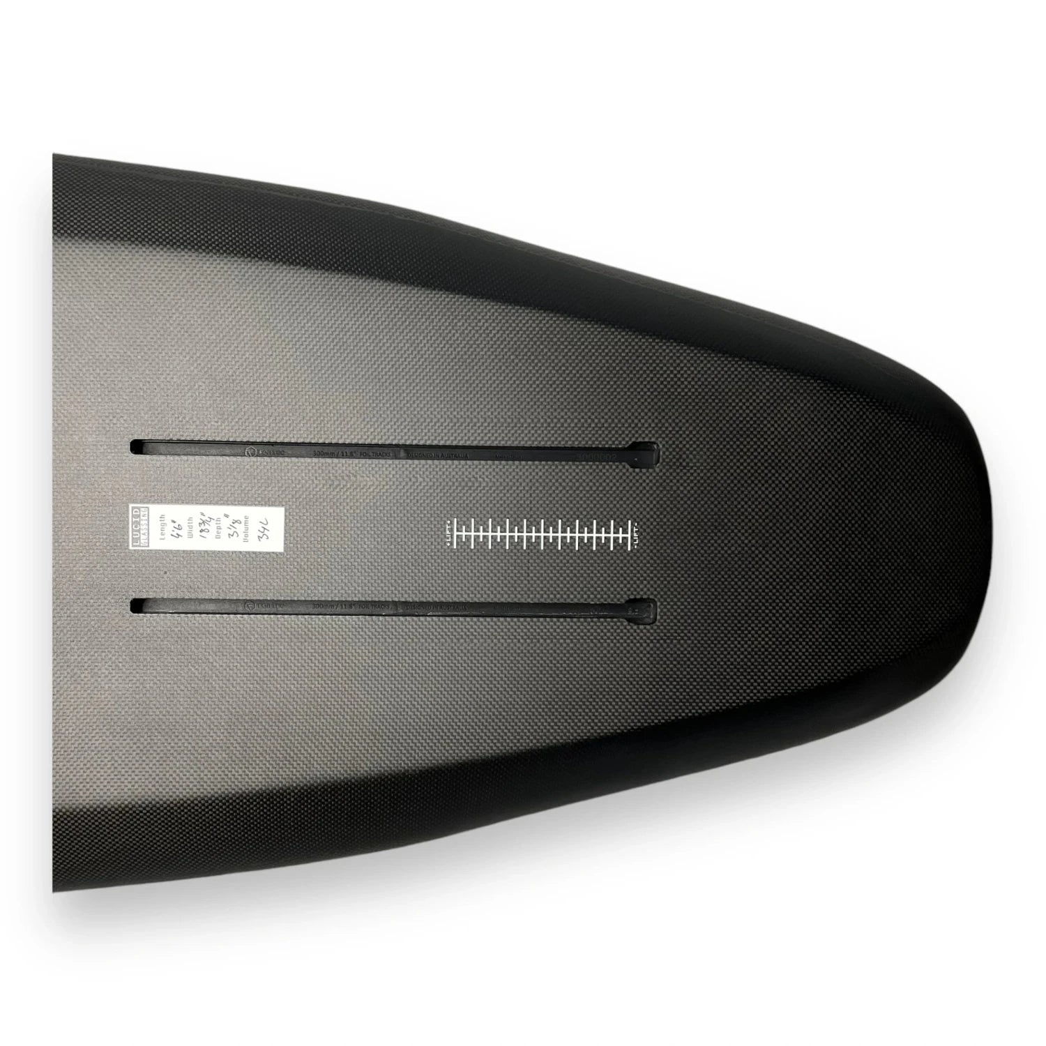Apex tracks detail – Majek prone foilboard by Glenn Pang