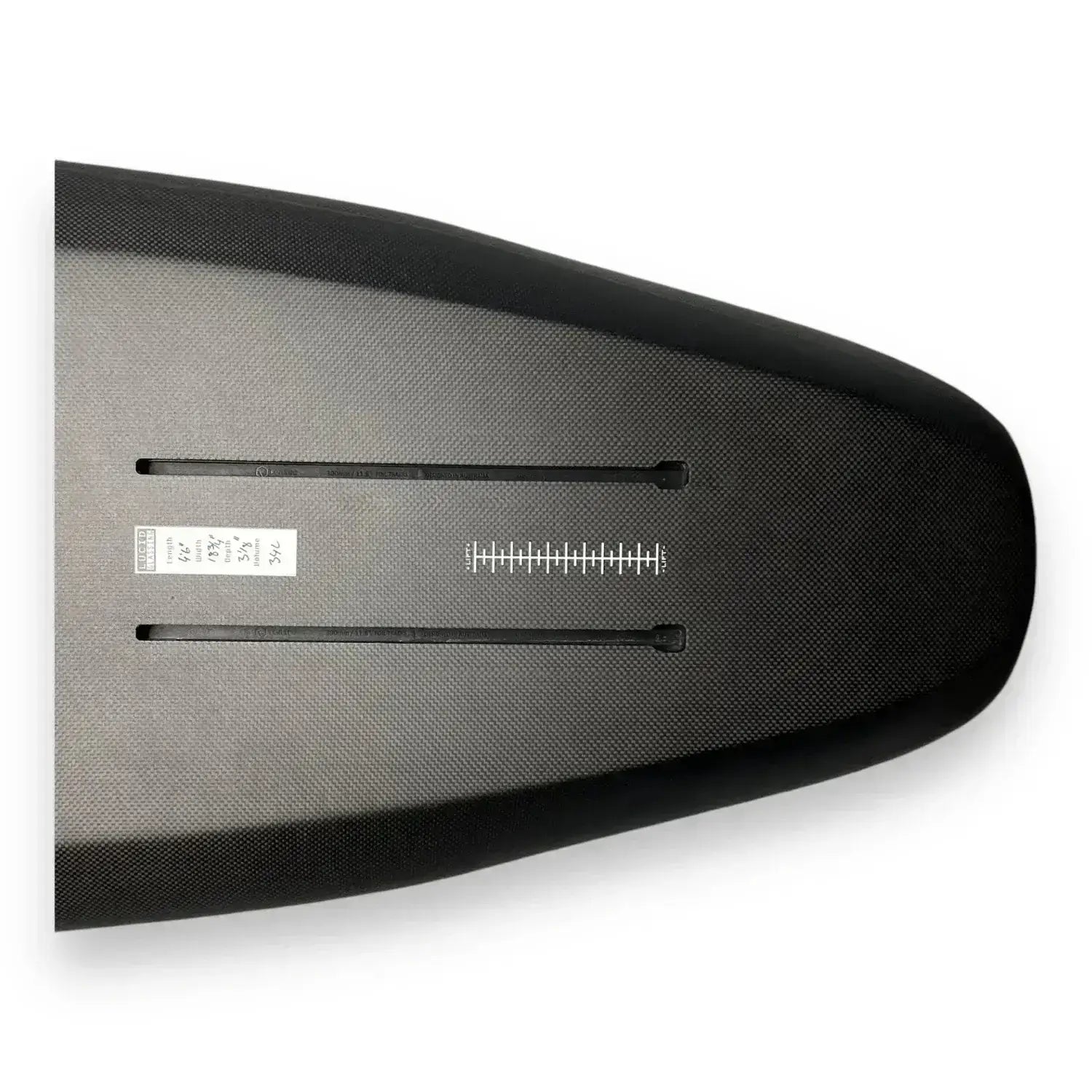 Apex tracks detail – Majek prone foilboard by Glenn Pang