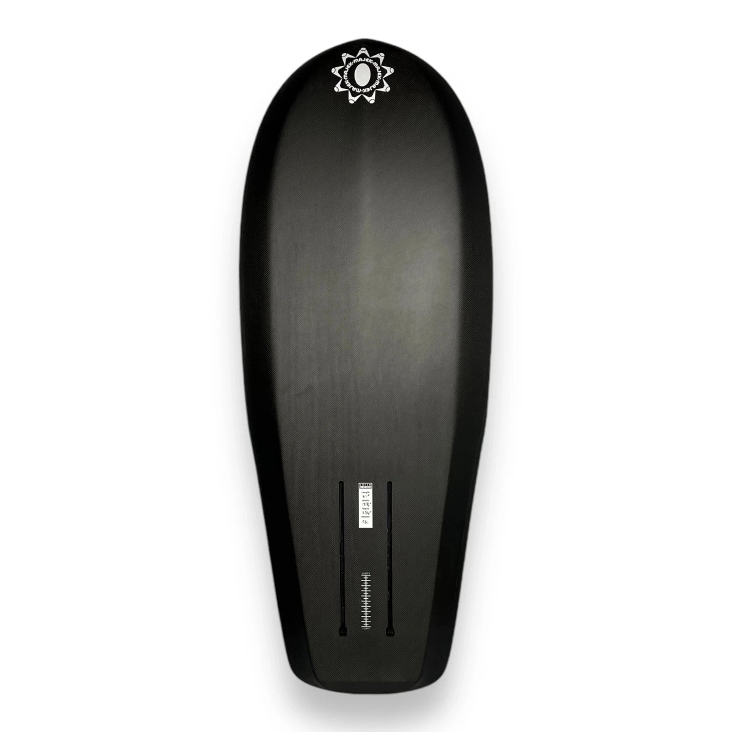 Cadabra bottom view – Majek prone foilboard by Glenn Pang