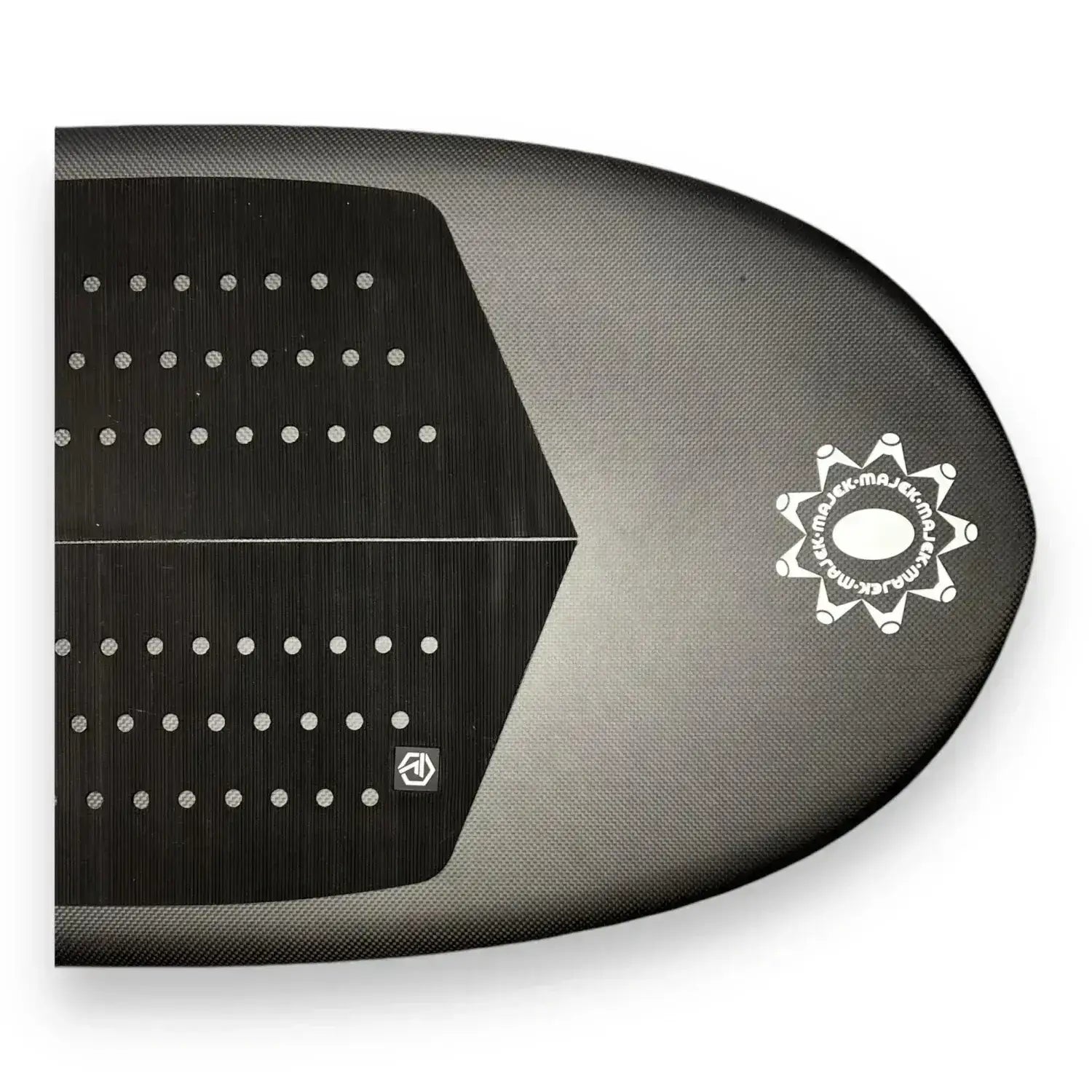 Cadabra Prone traction pad detail view – Majek prone foilboard by Glenn Pang