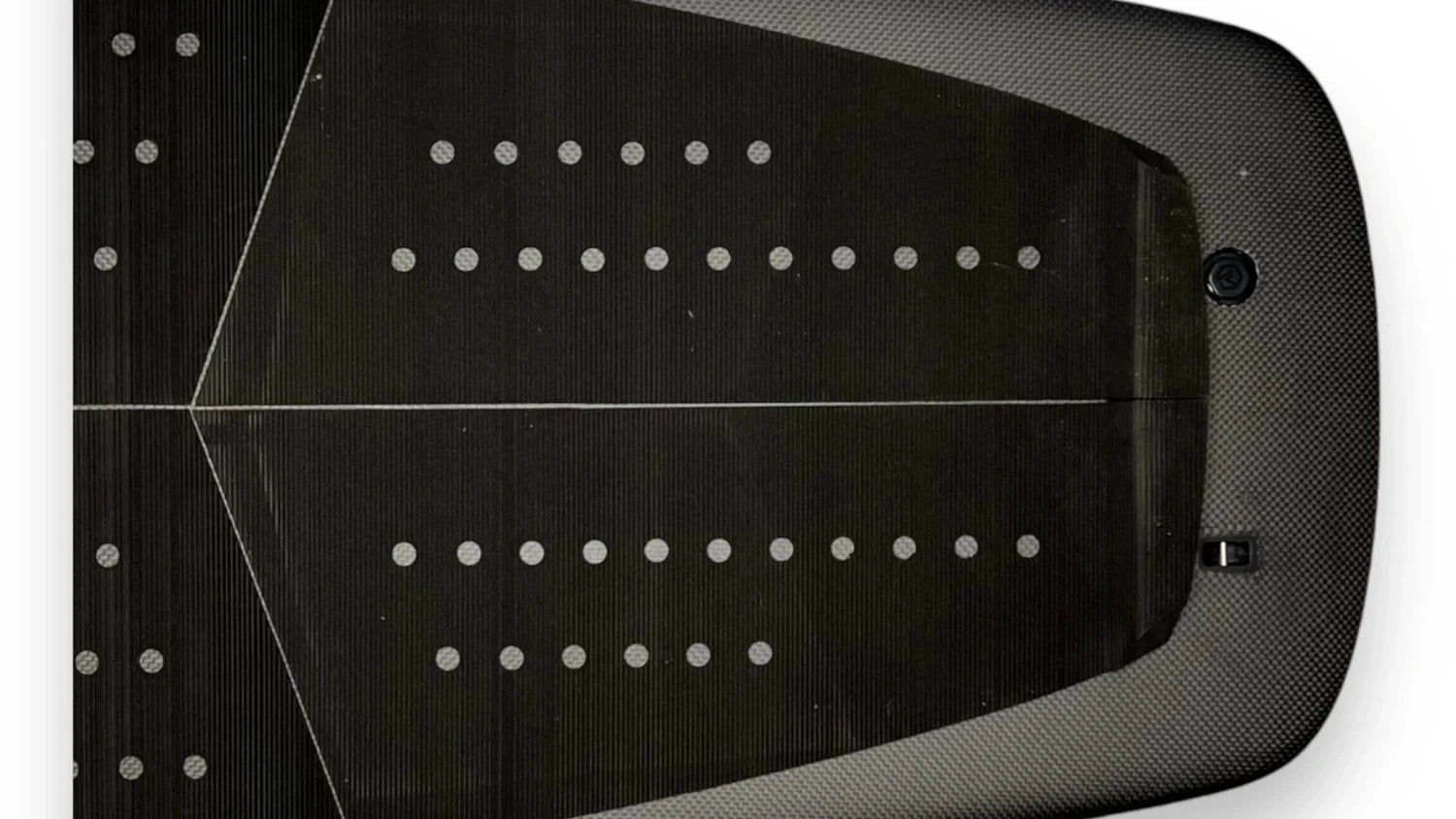 Cadabra traction pad detail view – Majek prone foilboard by Glenn Pang