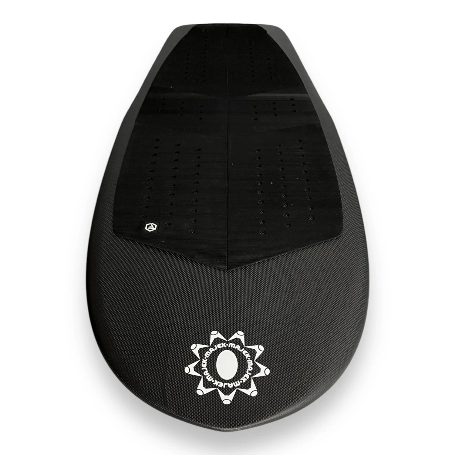 Cadabra traction pad detail view – Majek prone foilboard by Glenn Pang