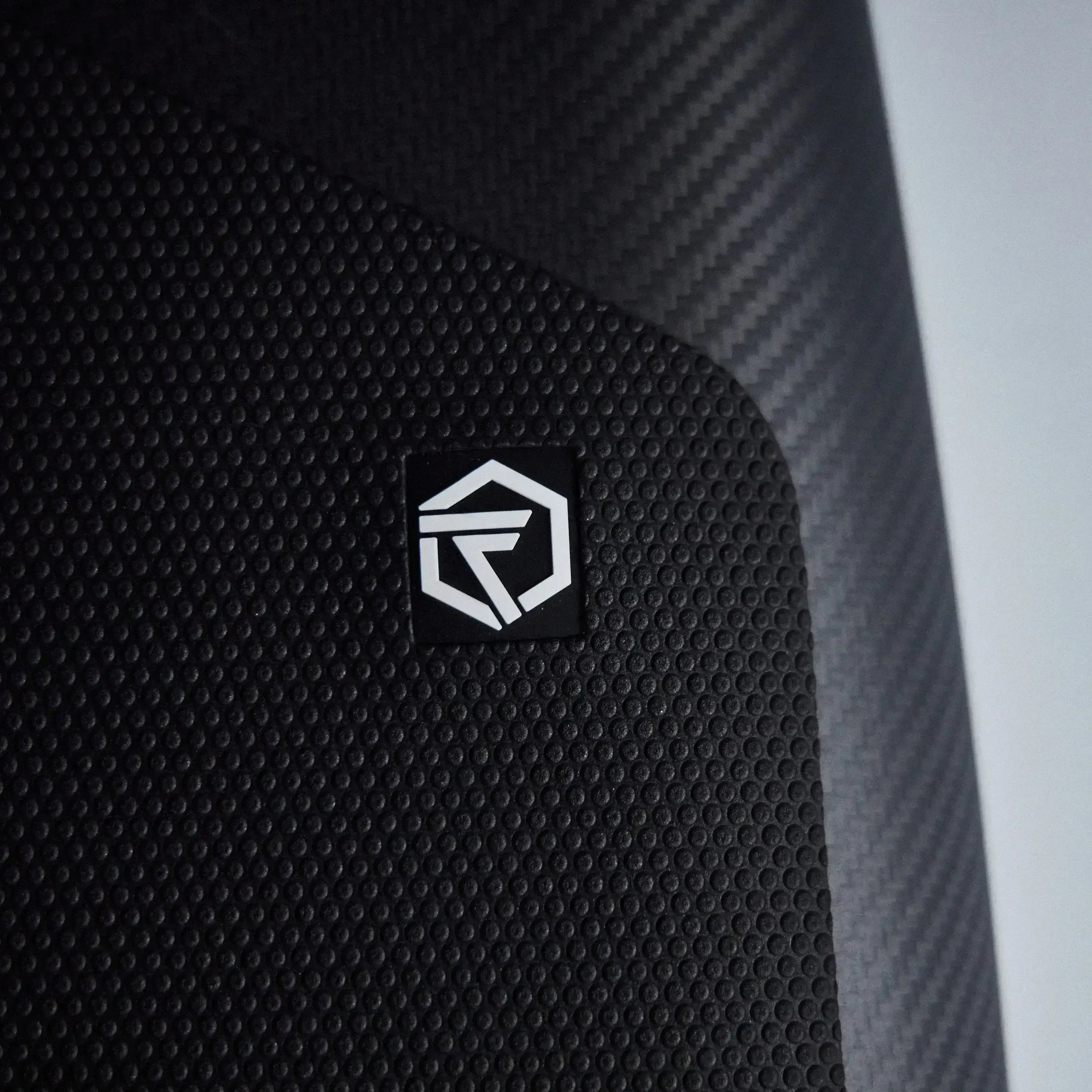 Detail of texture on two-piece prone foilboard traction