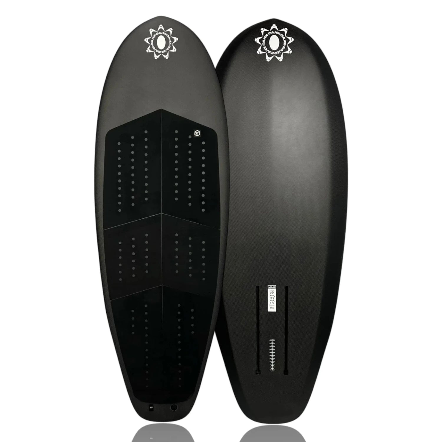 Apex deck and bottom view – Majek prone foilboard by Glenn Pang

